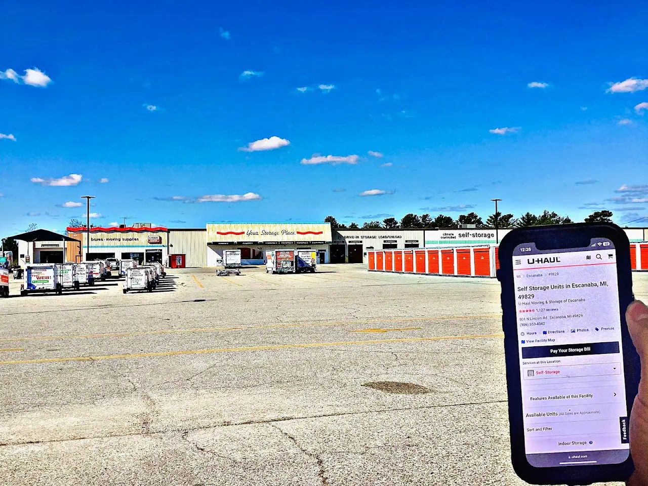Self-Storage at U-Haul, RV storage in Escanaba