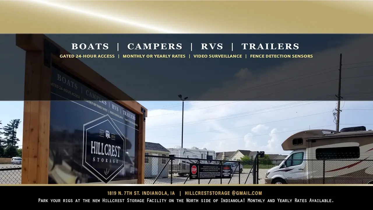 Hillcrest Outdoor Storage, RV storage in Indianola