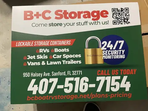 B & C Boat and RV Storage in Sanford, FL