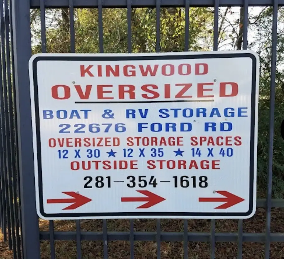 Kingwood Oversized Storage, RV storage in Porter